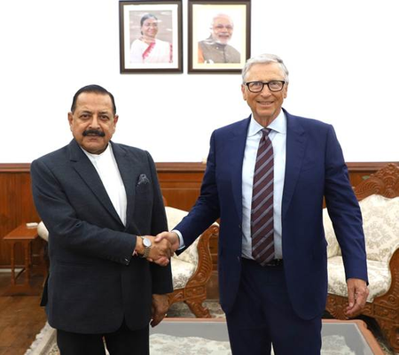 Jitendra Singh, Bill Gates discuss biotech startups, health innovation in India