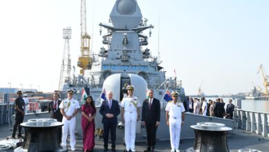 New Zealand PM Luxon visits Indian Navy’s new indigenous warship ‘INS Surat’