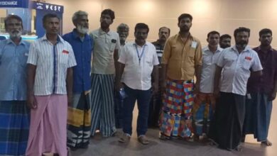 Eleven TN fishermen released from Sri Lankan custody reach Chennai