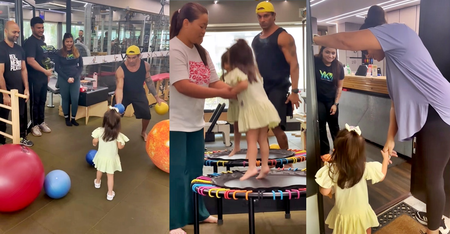 Little Devi turns ‘gym lover’ like parents Bipasha and Karan