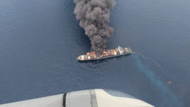 Singapore cargo ship catches fire off Kerala, Kochi and Kozhikode hospitals on alert