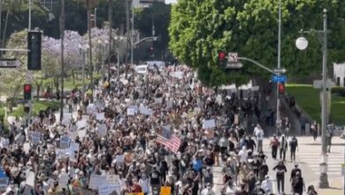 About 700 US Marines being mobilised in response to Los Angeles protests