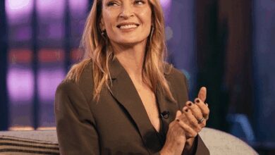 Uma Thurman gets nervous eating in front of the camera