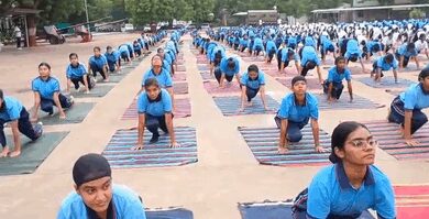 NCC cadets send powerful message of health, environment through Yoga
