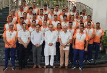 Delhi Minister Sood greets firefighters ahead of their departure for Fire Games 2025 in US