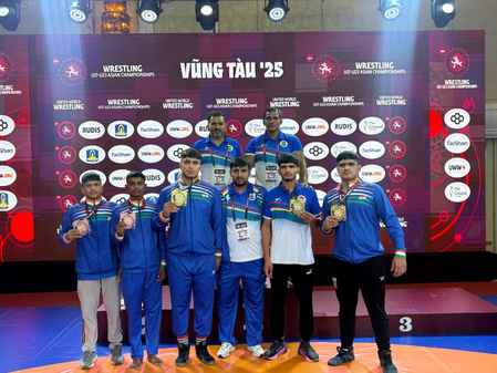 Indian U-17 freestyle wrestling team excels with 3 gold, 2 bronze medals at Asian C’ship Indian U-17 freestyle wrestling team excels with 3 gold, 2 bronze medals at Asian C’ship