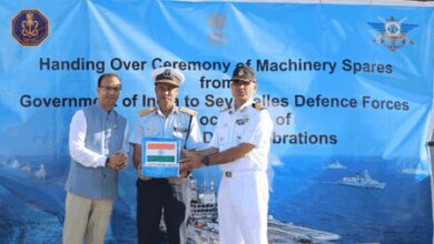 India hands over spares for Seychelles Defence Forces as INS Teg docks at Port Victoria