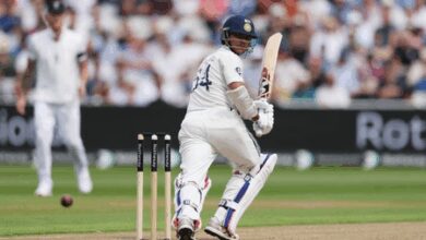 2nd Test: Yashasvi Jaiswal hits unbeaten 62 as India reach 98/2 at lunch against England