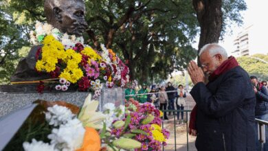 PM Modi pays tribute to Mahatma Gandhi, Rabindra Nath Tagore in Argentina’s capital