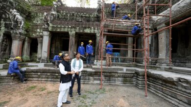 MoS Margherita in Cambodia visits Angkor Wat, highlights India’s restoration initiatives