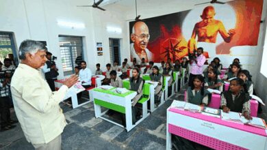 CM Naidu turns teacher during Mega PTM, class attended by son Nara Lokesh