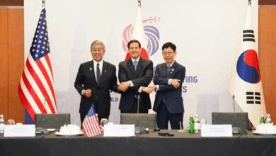 South Korea, US, Japan reaffirm ‘resolute’ commitment to complete denuclearization of North Korea (Lead)