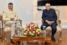 Andhra CM Chandrababu Naidu calls on Governor at Raj Bhavan in Vijayawada