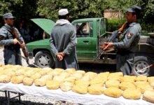Afghan police seize 210 kg of illicit drugs, arrest 4 smugglers