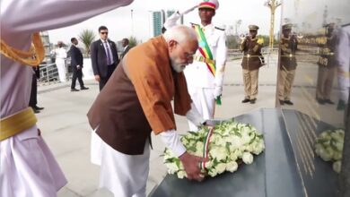 PM Modi lays wreath at Adwa Victory Monument in Ethiopia