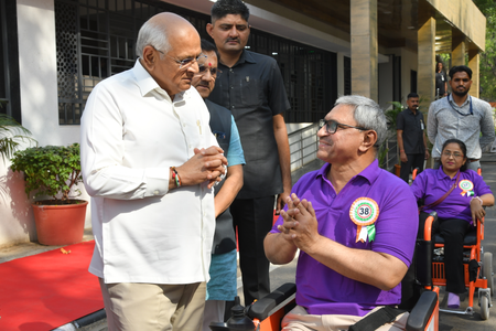 Gujarat CM distributes motorised tricycles, joystick wheelchairs to 5,676 persons with disabilities
