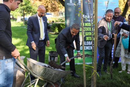 MoS Kirti Vardhan Singh plants sapling in Chile under ‘Ek Ped Maa Ke Naam’ initiative