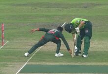 BAN vs PAK: Salman Agha run out in bizarre fashion after picking up the ball in 2nd ODI
