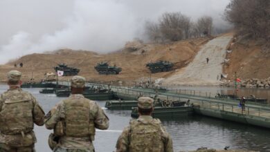 South Korea, US hold joint river-crossing drills amid North Korea’s missile firing