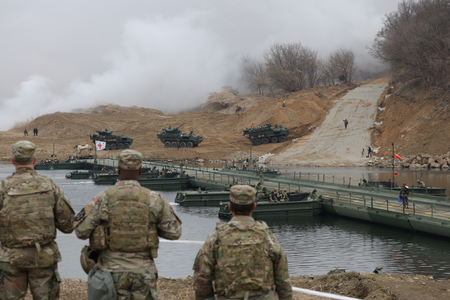 South Korea, US hold joint river-crossing drills amid North Korea’s missile firing