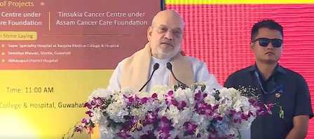 Amit Shah says Congress siphoned off Rs 150 crore annually from Assam’s health budget Amit Shah says Congress siphoned off Rs 150 crore annually from Assam’s health budget