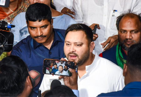 Nitish Kumar gave his resignation under pressure exerted by BJP, says Tejashwi Yadav (Ld) Nitish Kumar gave his resignation under pressure exerted by BJP, says Tejashwi Yadav (Ld)