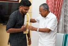 Sanju Samson felicitated by Kerala CM Pinarayi Vijayan after T20 WC win