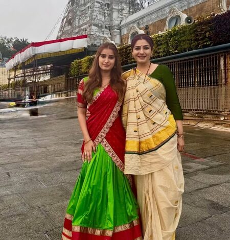 Raveena Tandon, Rasha Thadani visit Tirupati temple to mark latter’s birthday & ‘India’s big win’
