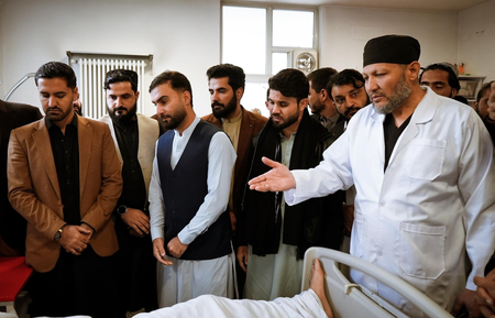 Afghanistan cricketers and ACB officials visit Kabul airstrike victims in hospital, express solidarity Afghanistan cricketers and ACB officials visit Kabul airstrike victims in hospital, express solidarity