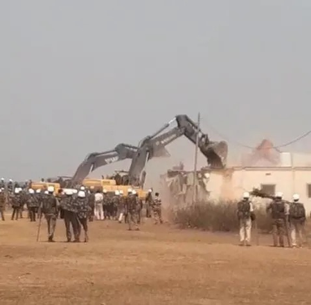 Congress leader’s house demolished in Jharkhand’s Hazaribagh, land cleared for mining