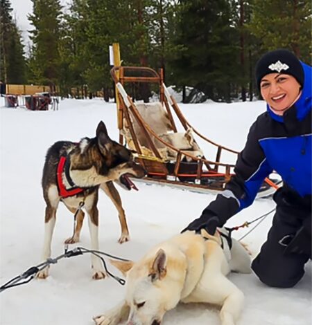 Bhagyashree enjoys wolf-driven sleigh ride during romantic Finland getaway with Himalay Bhagyashree enjoys wolf-driven sleigh ride during romantic Finland getaway with Himalay