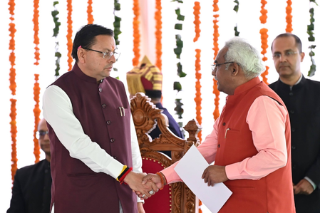 Uttarakhand cabinet expansion: Five MLAs take oath as ministers in Dhami govt (Ld)