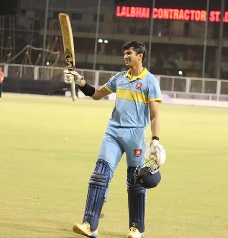 Gujarat’s Aarya Desai smashes 193 off 81 balls, in T20 tourney in Surat; considered highest score in the format Gujarat’s Aarya Desai smashes 193 off 81 balls, in T20 tourney in Surat; considered highest score in the format