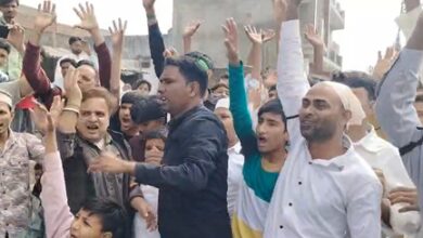 Sambhal: Shia community offers Eid prayers while wearing black armbands over death of Khamenei