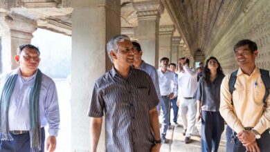MEA Secretary P Kumaran visits Ta Prohm Temple and Angkor Wat Temple in Cambodia