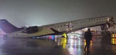 Plane collides with fire truck at New York airport, multiple injuries reported