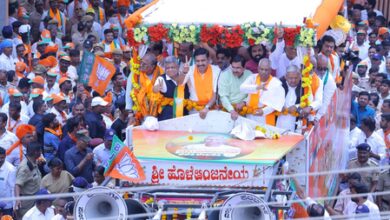 Karnataka bypolls: BJP candidates file nominations as Yediyurappa, Pralhad Joshi join processions