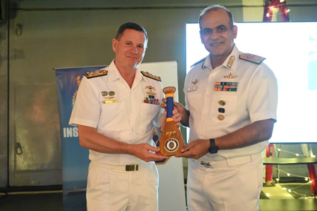 Australian Navy chief visits INS Nilgiri during Exercise Kakadu