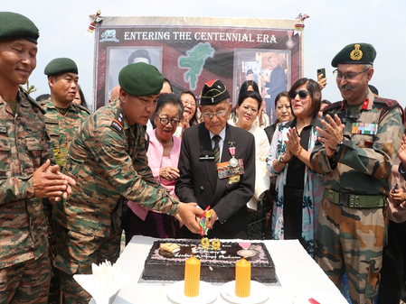 Territorial Army honours 99-year-old Padma Shri awardee, veteran journalist in Aizawl Territorial Army honours 99-year-old Padma Shri awardee, veteran journalist in Aizawl