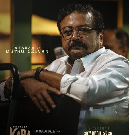 Jayaram plays Muthu Selvan in Dhanush-starrer ‘Kara’ Jayaram plays Muthu Selvan in Dhanush-starrer ‘Kara’