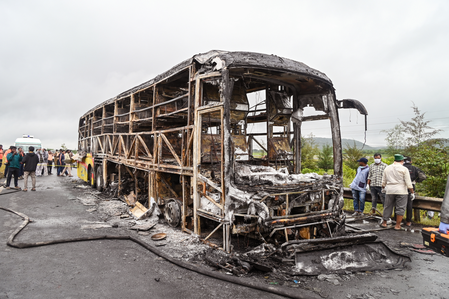 String of deadly bus fires, crashes in Andhra, Telangana over six months