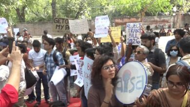 Against rights and dignity: Transgender community protests at Jantar Mantar over newly-introduced Bill