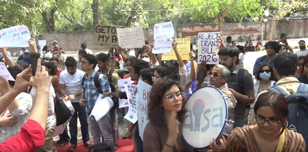 Against rights and dignity: Transgender community protests at Jantar Mantar over newly-introduced Bill