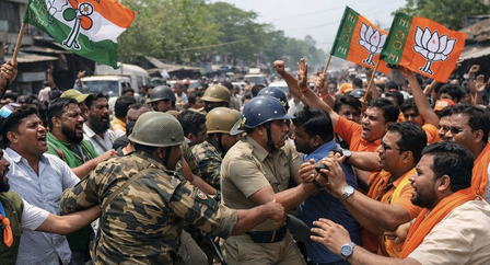 Bengal: 8 arrested as clash erupts between Trinamool and BJP workers in Basanti​