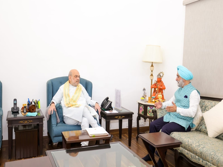HM Amit Shah, Delhi L-G Sandhu discuss development, security