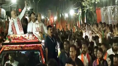 HM Amit Shah holds massive roadshow in Guwahati, steps up BJP’s Assam campaign