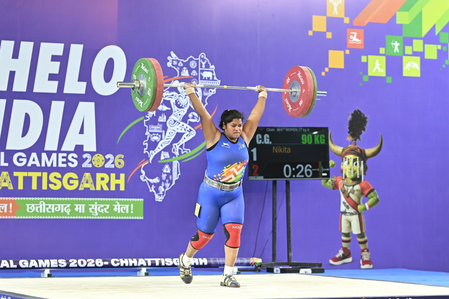 KITG Day 4: Weightlifter Nikita wins first gold for Chhattisgarh, Odisha women dominate last day of swimming KITG Day 4: Weightlifter Nikita wins first gold for Chhattisgarh, Odisha women dominate last day of swimming