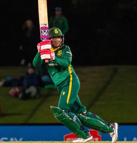 Reyneke becomes first woman to win player of the match award on debut in multiple formats Reyneke becomes first woman to win player of the match award on debut in multiple formats