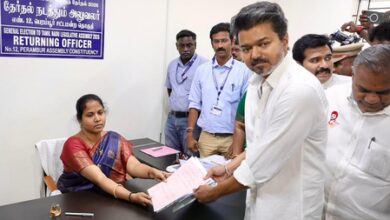 TN polls: Vijay files nomination from Perambur amid massive public presence TN polls: Vijay files nomination from Perambur amid massive public presence