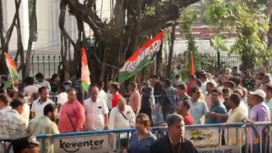 Clashes erupt between BJP, Trinamool outside CEO office in Bengal Clashes erupt between BJP, Trinamool outside CEO office in Bengal